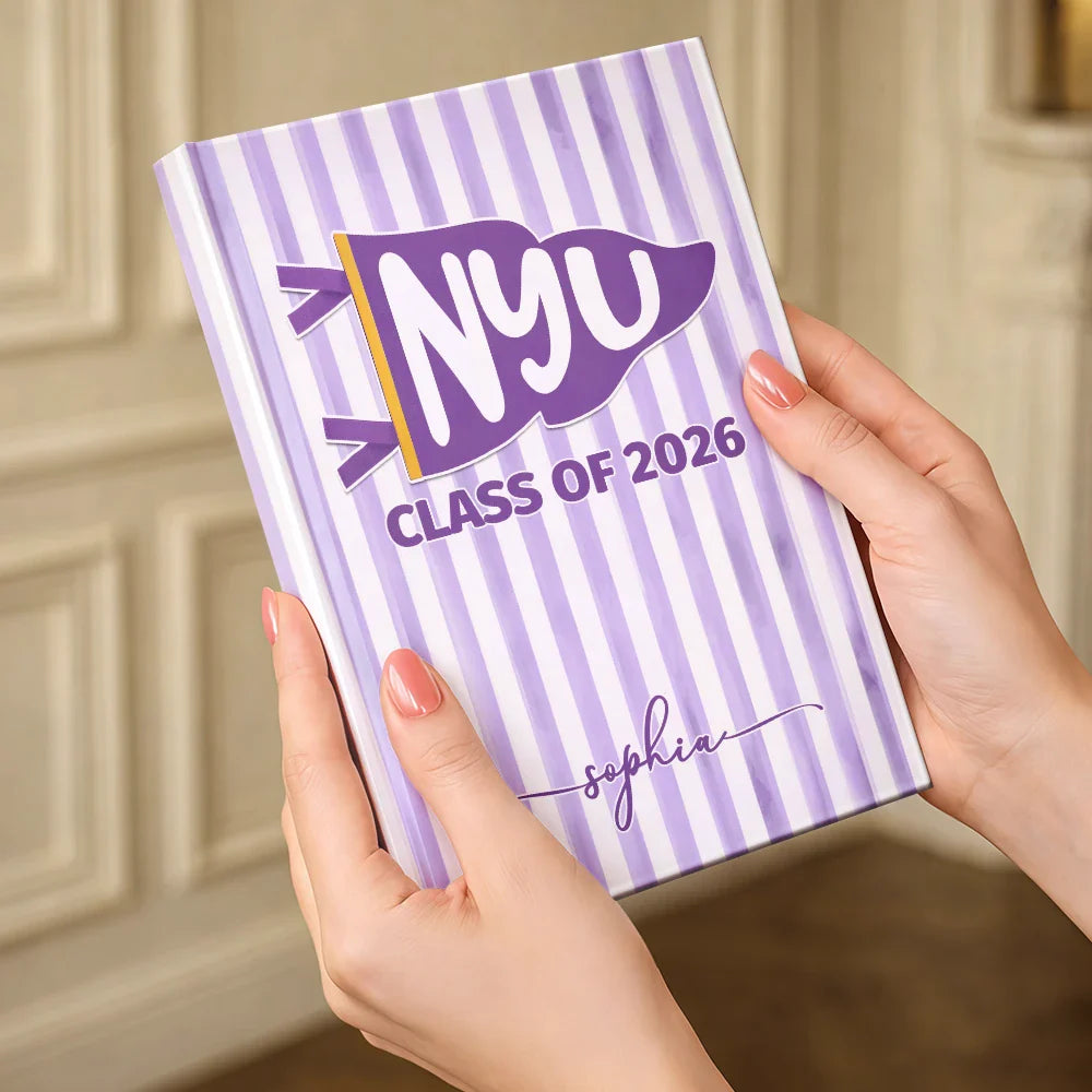 School Pennant Flag - Personalized Hardcover Journal