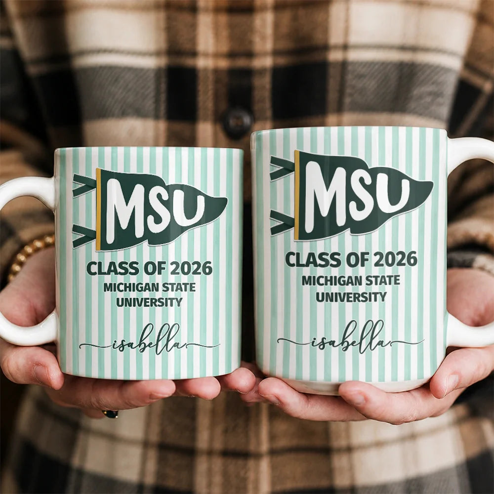 School Pennant Flag - Personalized Mug