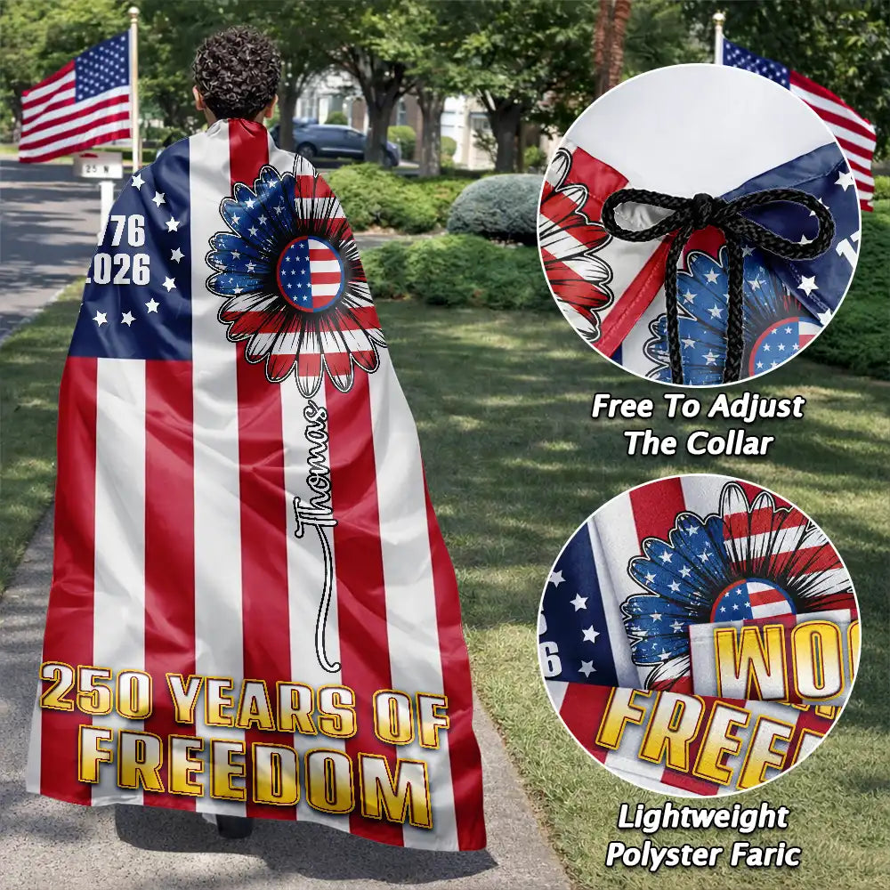 Stars And Stripes 1776 2026 America Freedom - Personalized Costume Cape