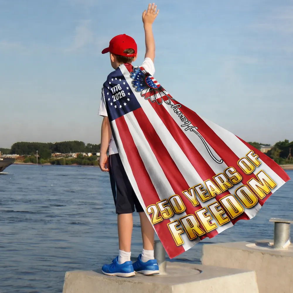Stars And Stripes 1776 2026 America Freedom - Personalized Costume Cape