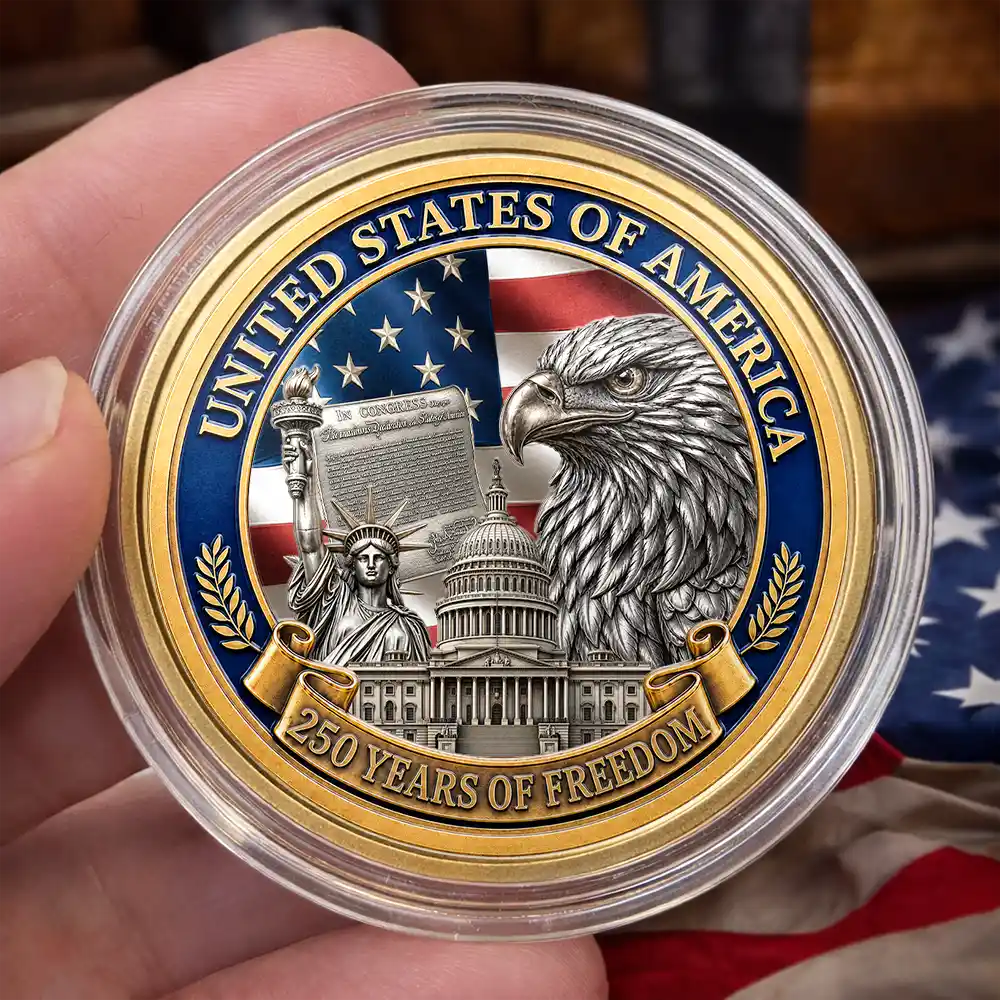 Stars And Stripes Eagle America 250th Anniversary - Commemorative Keepsake Coin