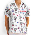 Stars & Stripes This Grandpa Belongs To Kids - Personalized Hawaiian Shirt