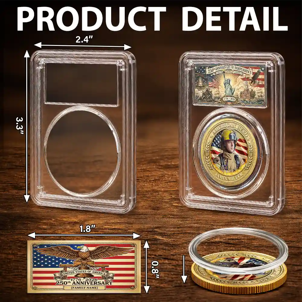 Custom Photo American Hero Firefighter Police Nurse EMT - Personalized Commemorative Keepsake Coin