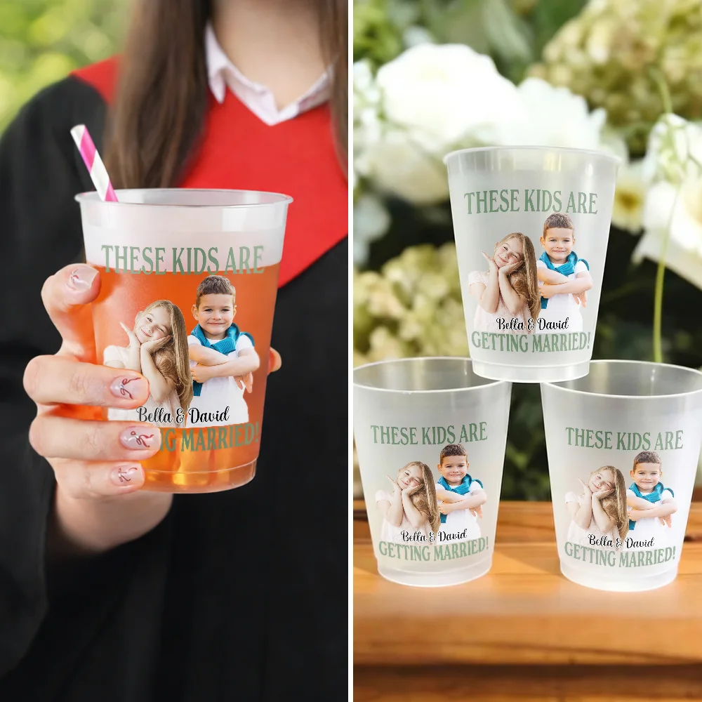Custom Photo These Kids Are Getting Married - Personalized Frosted Cups