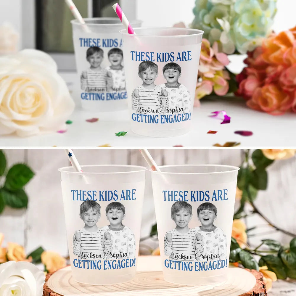 Custom Photo These Kids Are Getting Married - Personalized Frosted Cups