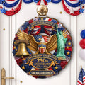 3D Effect God Bless America One Nation Under God - Personalized Custom Shaped Wood Sign