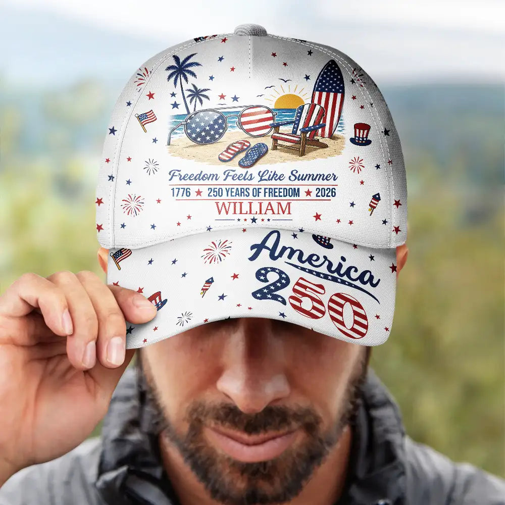 America 250 Freedom Feels Like Summer - Personalized Classic Cap