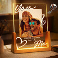 Custom Photo You & Me Lucky In Love - Personalized Night Light