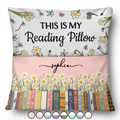 This Is My Book Reading Pillow Birth Flowers - Personalized Pocket Pillow