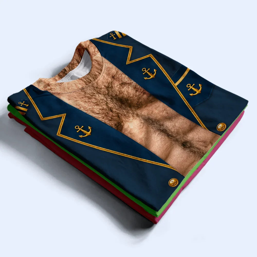 Funny Captain Hairy Body - Personalized Full Print T Shirt