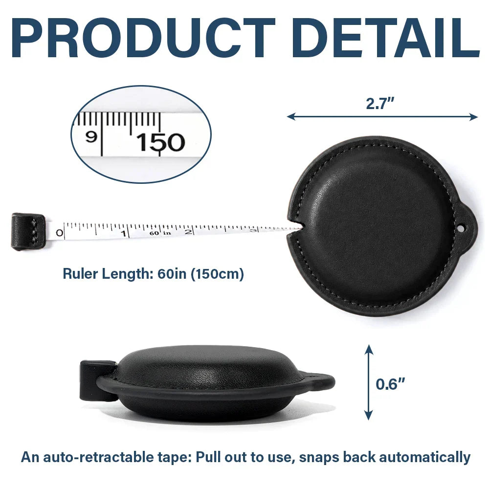 Custom Photo Can't Wait To See You Gift For Dad, Grandpa To Be - Personalized Leather Tape Measure