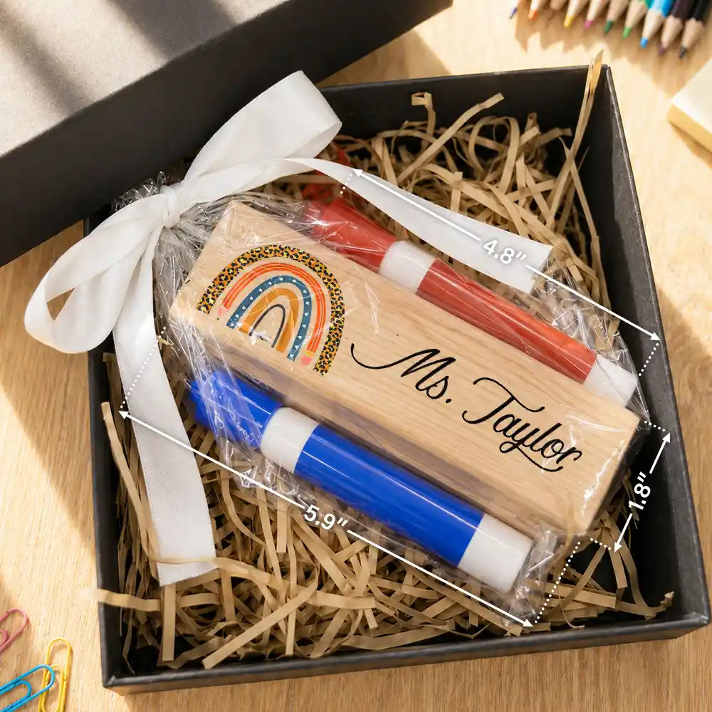 Teach Love Inspire Custom Teacher's Name - Personalized Whiteboard Eraser & Marker Set