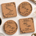 Thank You For Joining Us Couple Wedding - Personalized Cork Coaster