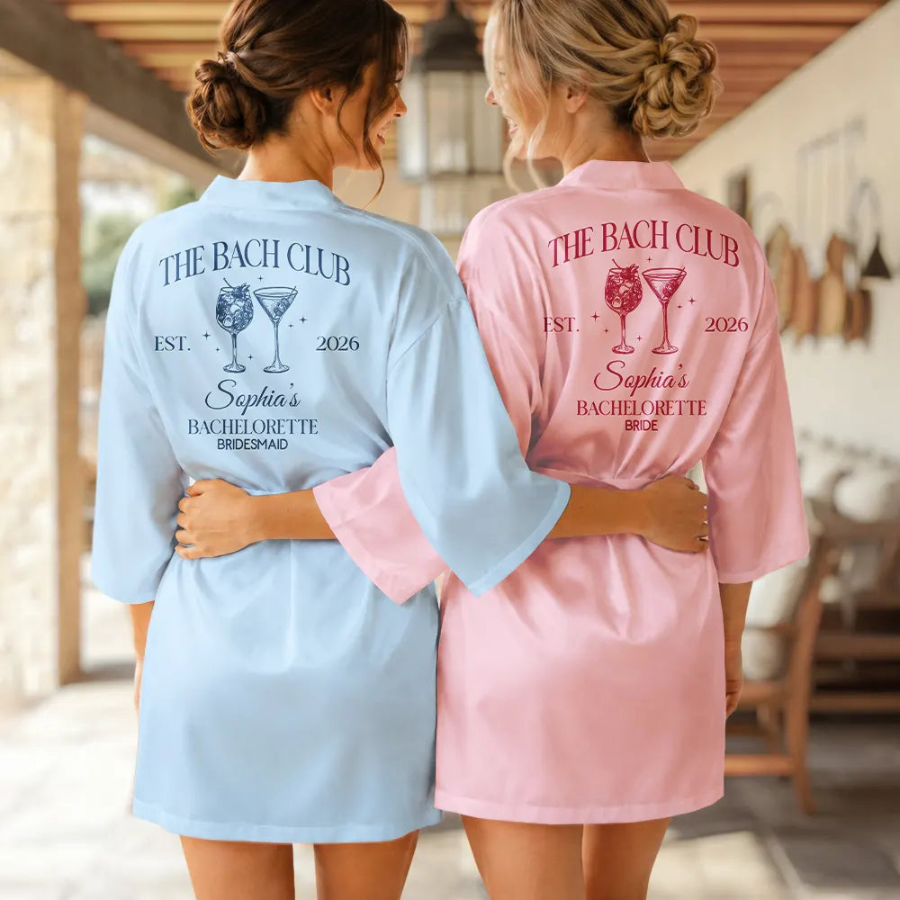 The Bach Club Bachelorette Party - Personalized Satin Robe