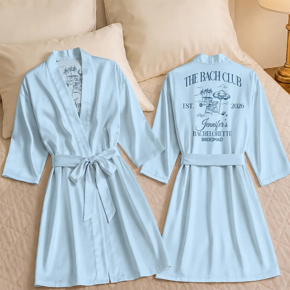 The Bach Club Bachelorette Party - Personalized Satin Robe