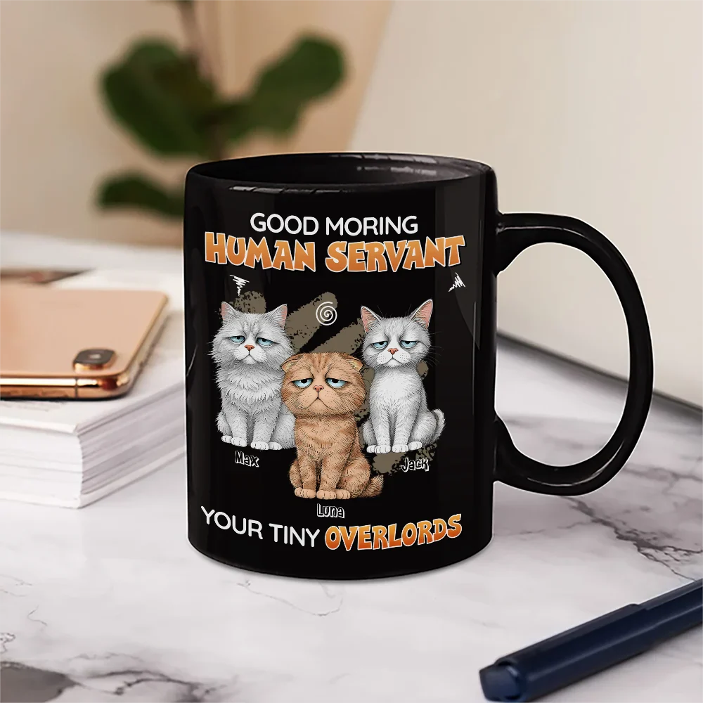 Tired Cat Your Tiny Overlord - Personalized Mug