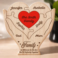 Together We Make A Family - Personalized Custom Shaped Wooden Puzzle