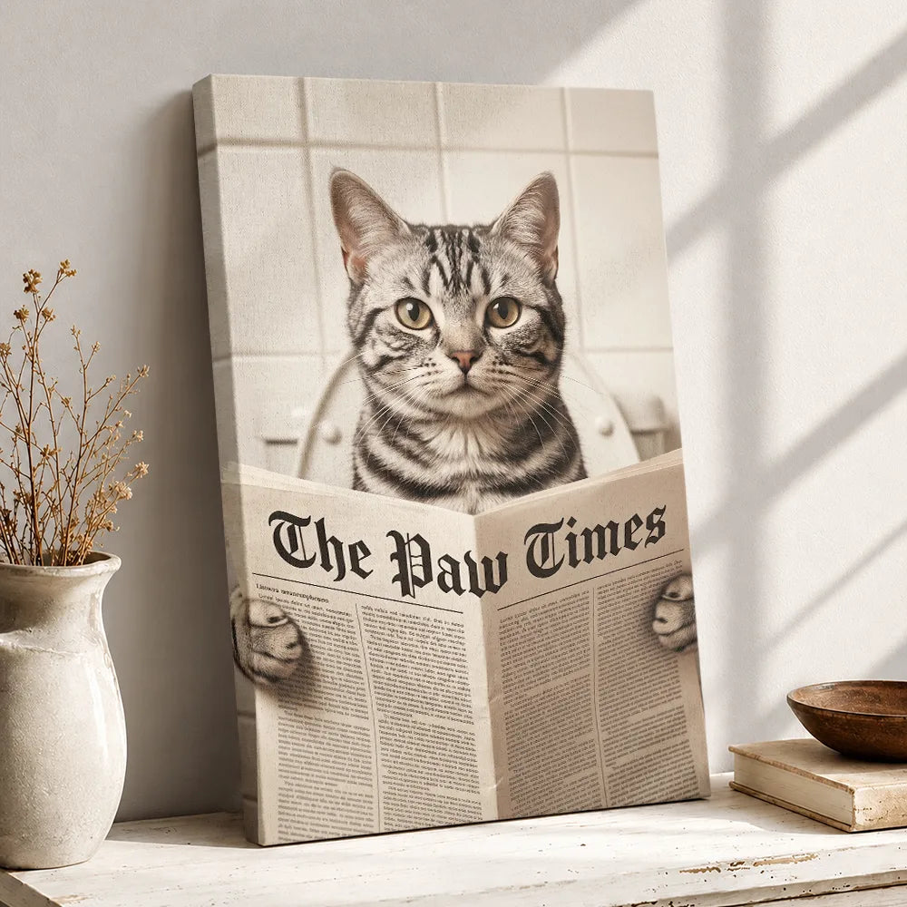 Custom Photo Funny Bathroom Pet Toilet Dog Cat - Personalized Poster
