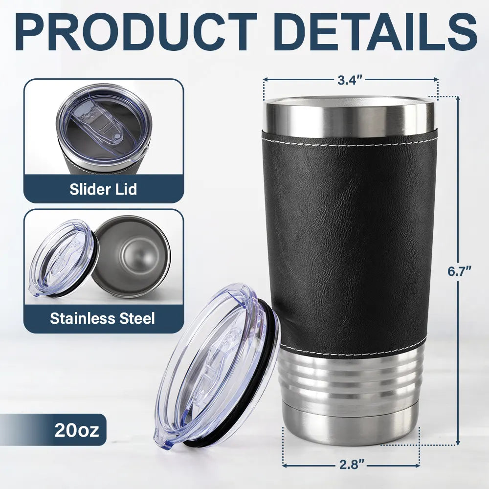 Vintage Animate Couple Annoying Each Other Since Year - Personalized Leather Tumbler