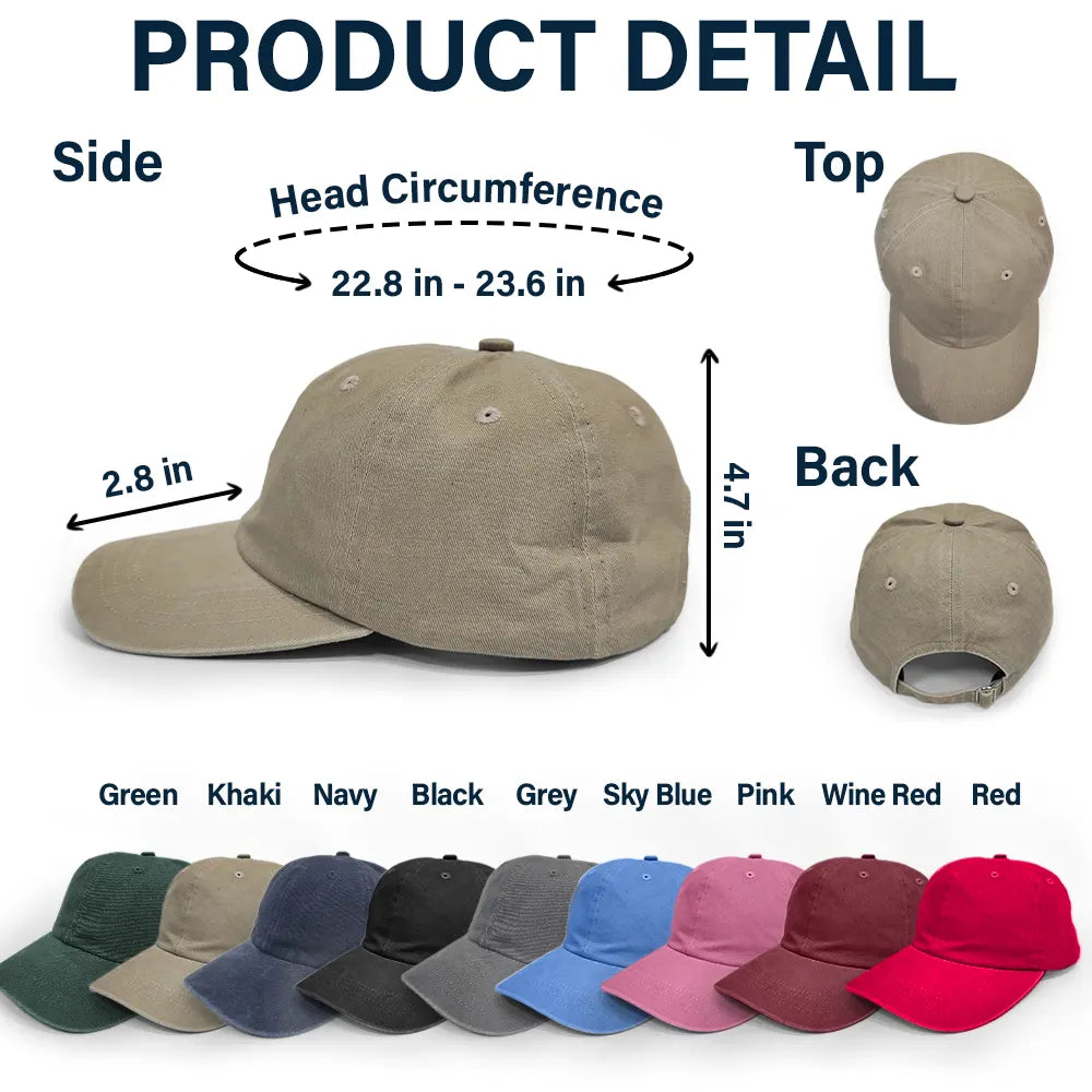 Football Team National Flag - Personalized Vintage Washed Denim Cap