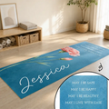 Watercolor Birth Flower With Name - Personalized Yoga Mat