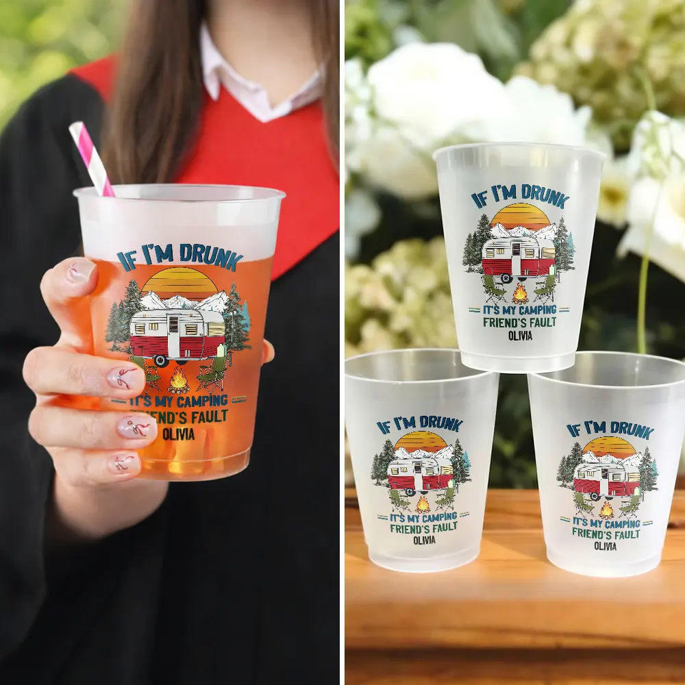 We're Drunks We Go Camping - Personalized Frosted Cups