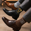 Wedding Groom Best Man Groomsman - Personalized Embroidered Socks