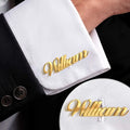 Wedding Men Groomsman Simple Name - Personalized Cufflinks