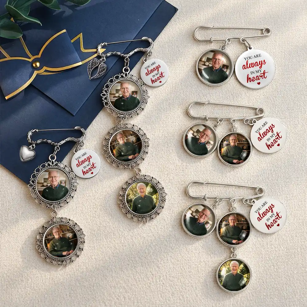 Wedding Walking Beside You Memorial - Personalized Lapel Pin