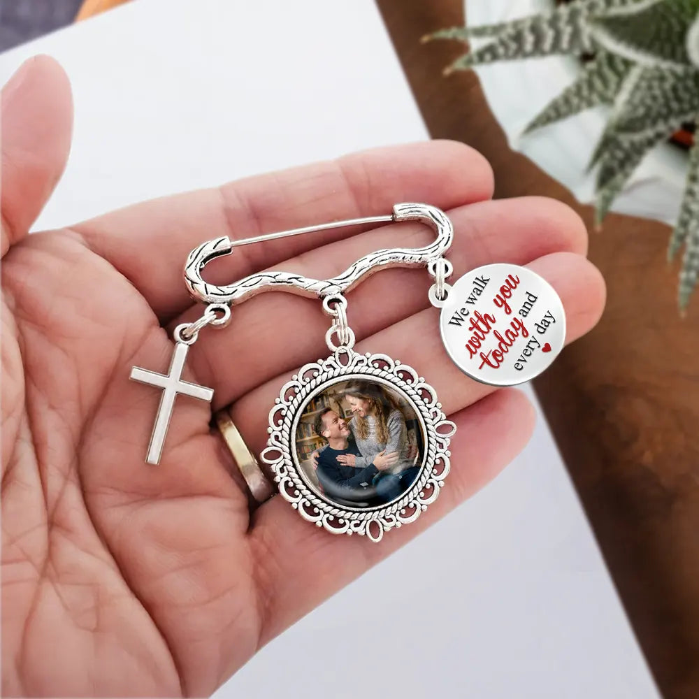 Wedding Walking Beside You Memorial - Personalized Lapel Pin