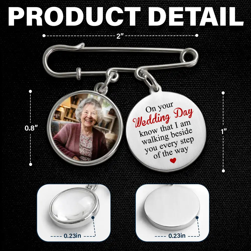 Wedding Walking Beside You Memorial - Personalized Lapel Pin