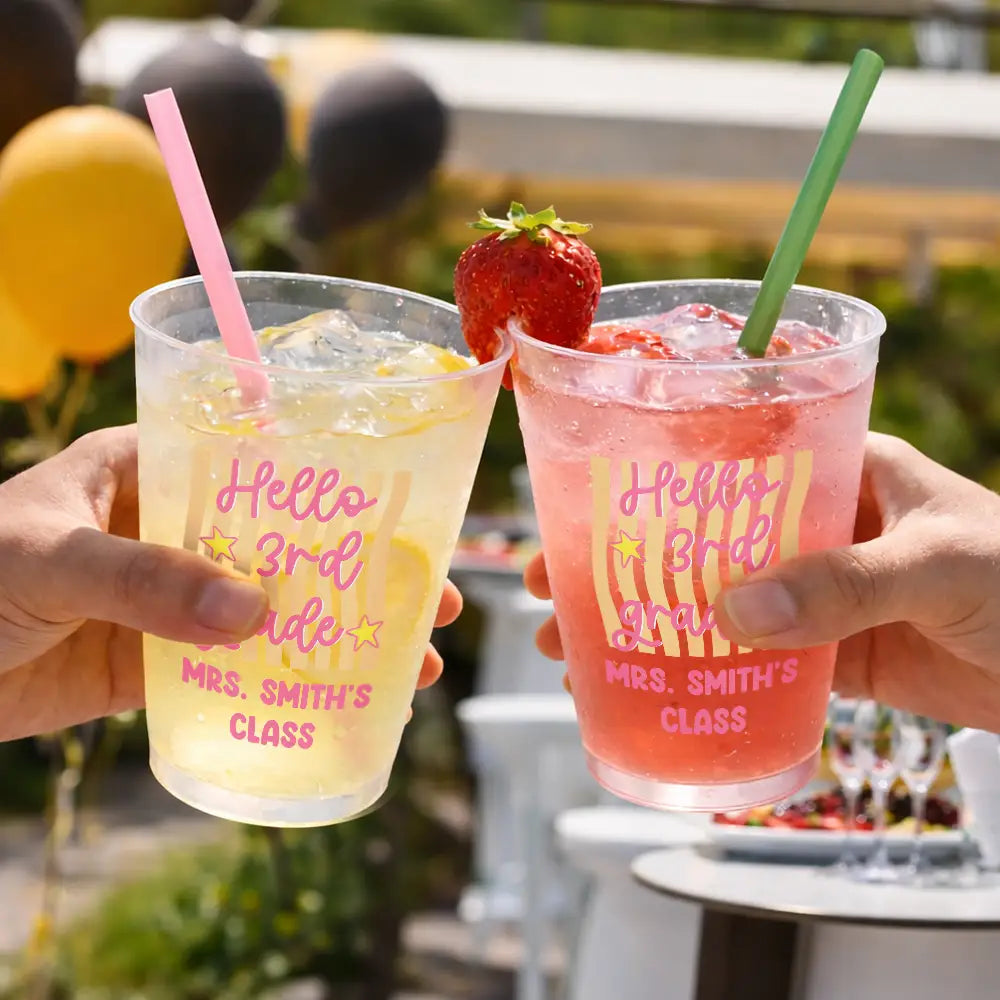 Welcome To Kindergarten First Grade - Personalized Frosted Cups