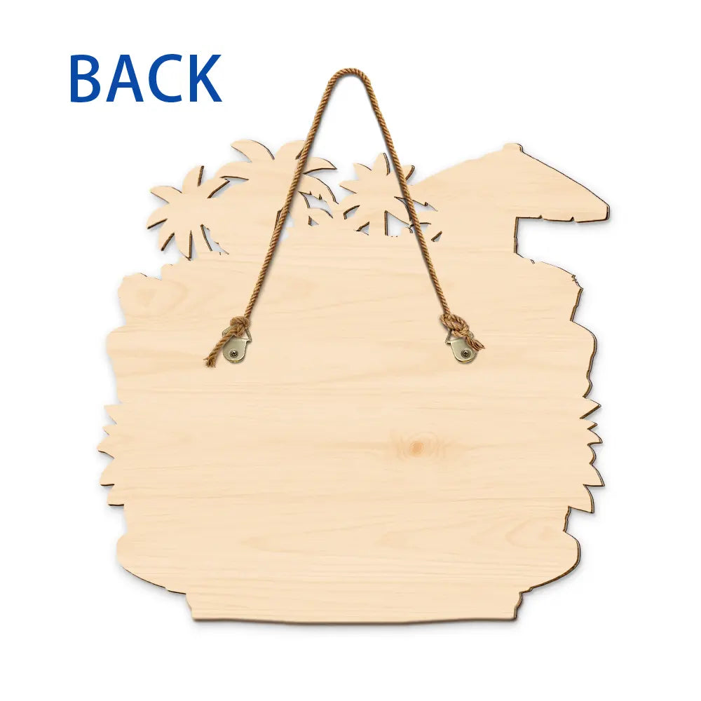 Welcome To Our Poolside Paradise - Personalized Custom Shaped Wood Sign