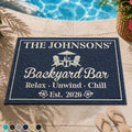 Welcome To Our Poolside Paradise - Personalized Doormat
