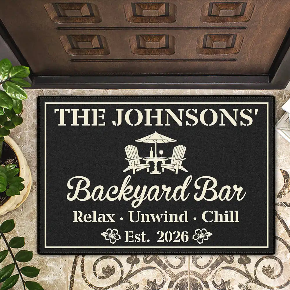 Welcome To Our Poolside Paradise - Personalized Doormat