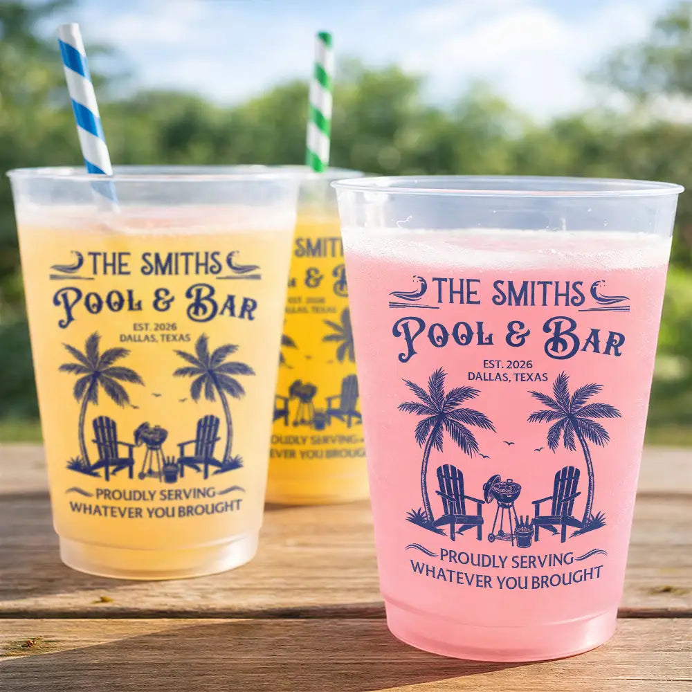 Where Every Hour Is Happy Hour - Personalized Frosted Cups