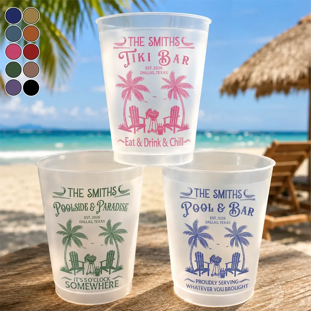 Where Every Hour Is Happy Hour - Personalized Frosted Cups