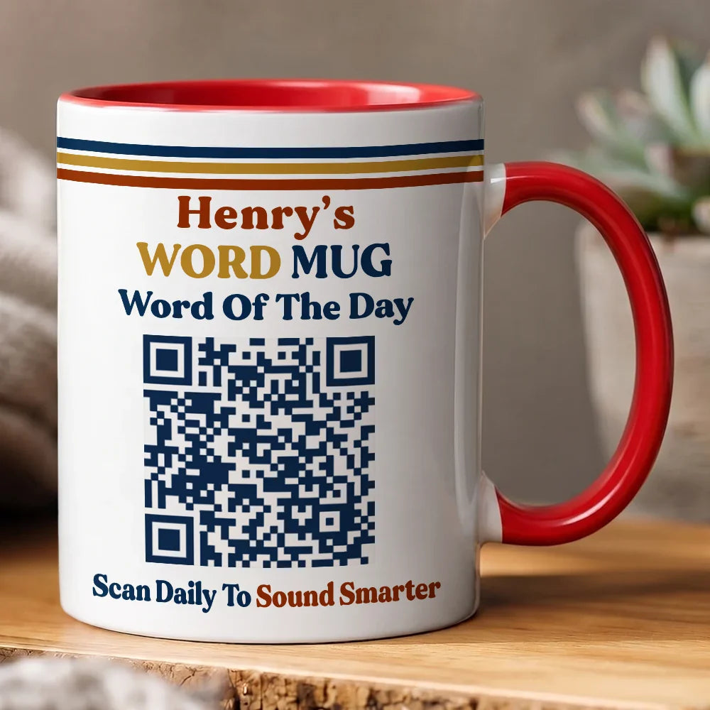 Word Of The Day QR Code - Personalized Mug
