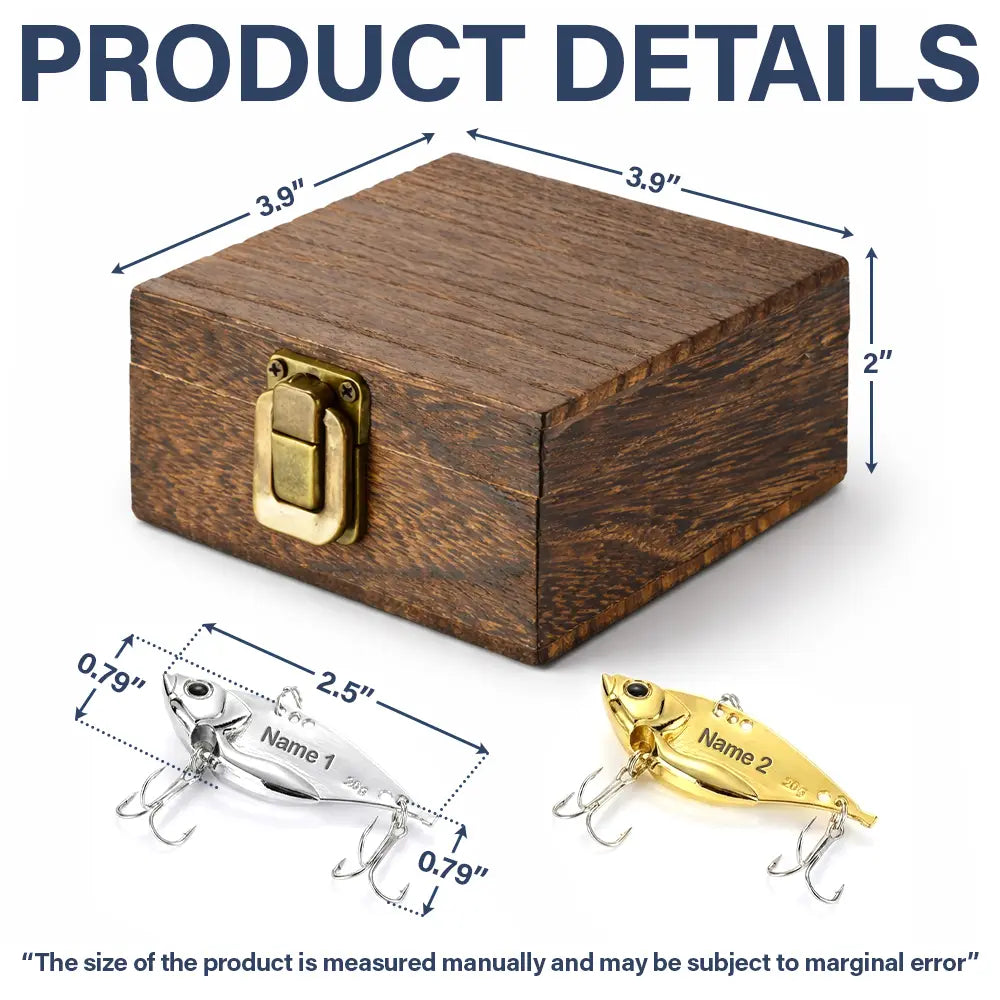 Reel Cool Dad Fishing Dad Grandpa - Personalized Metal Fish Lure Set