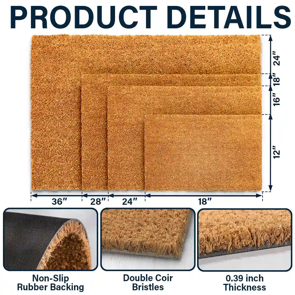 Welcome To Our Poolside Paradise - Personalized Coconut Doormat