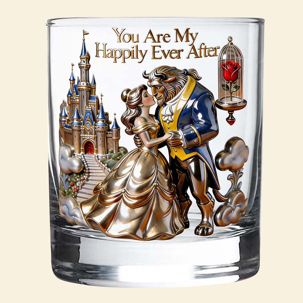 Romantic Couple Round Glass - Personalized Gifts For Couple 02OHTA150626