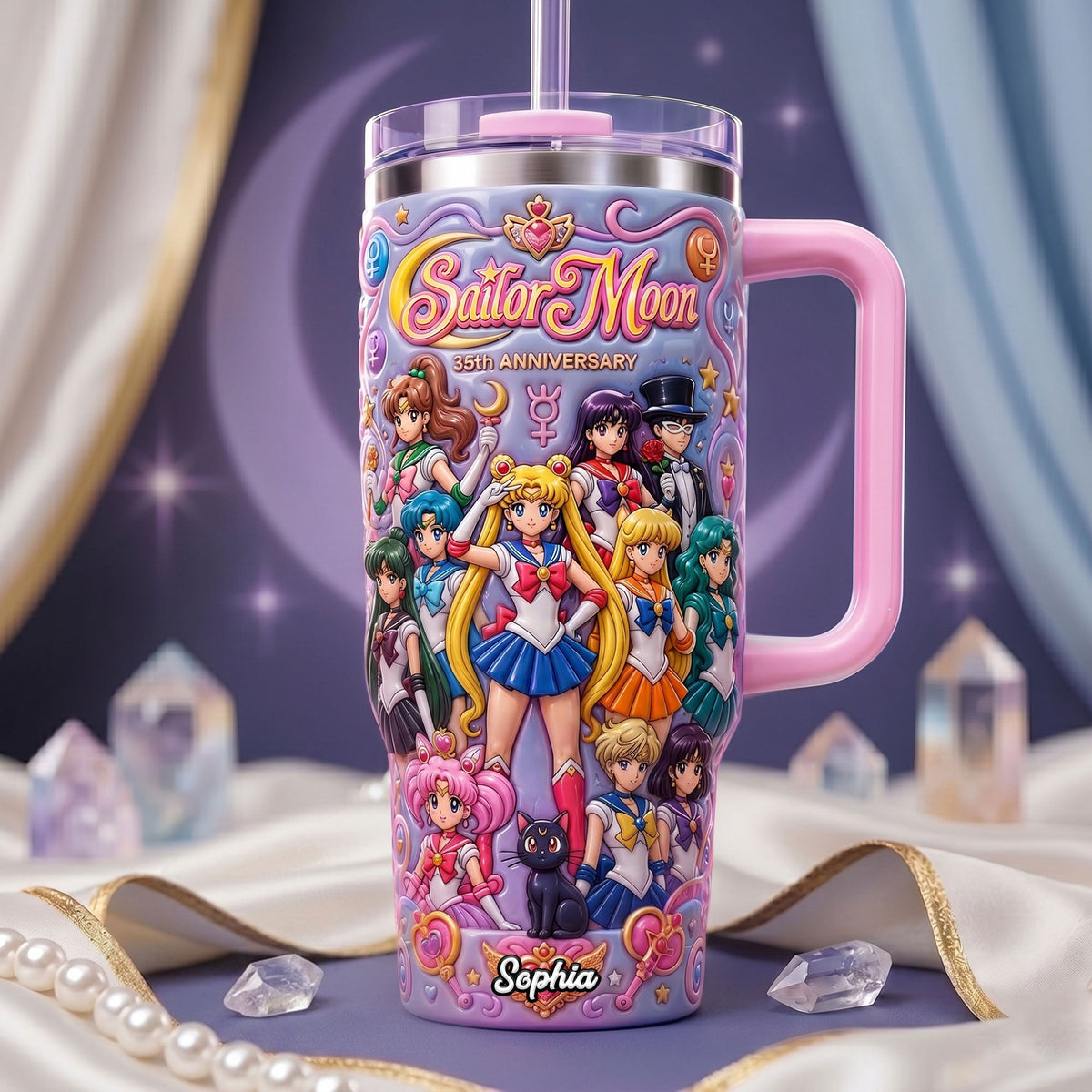 Cosmic Guardians 40oz Tumbler With Handle - Personalized Gifts 02qhti150626