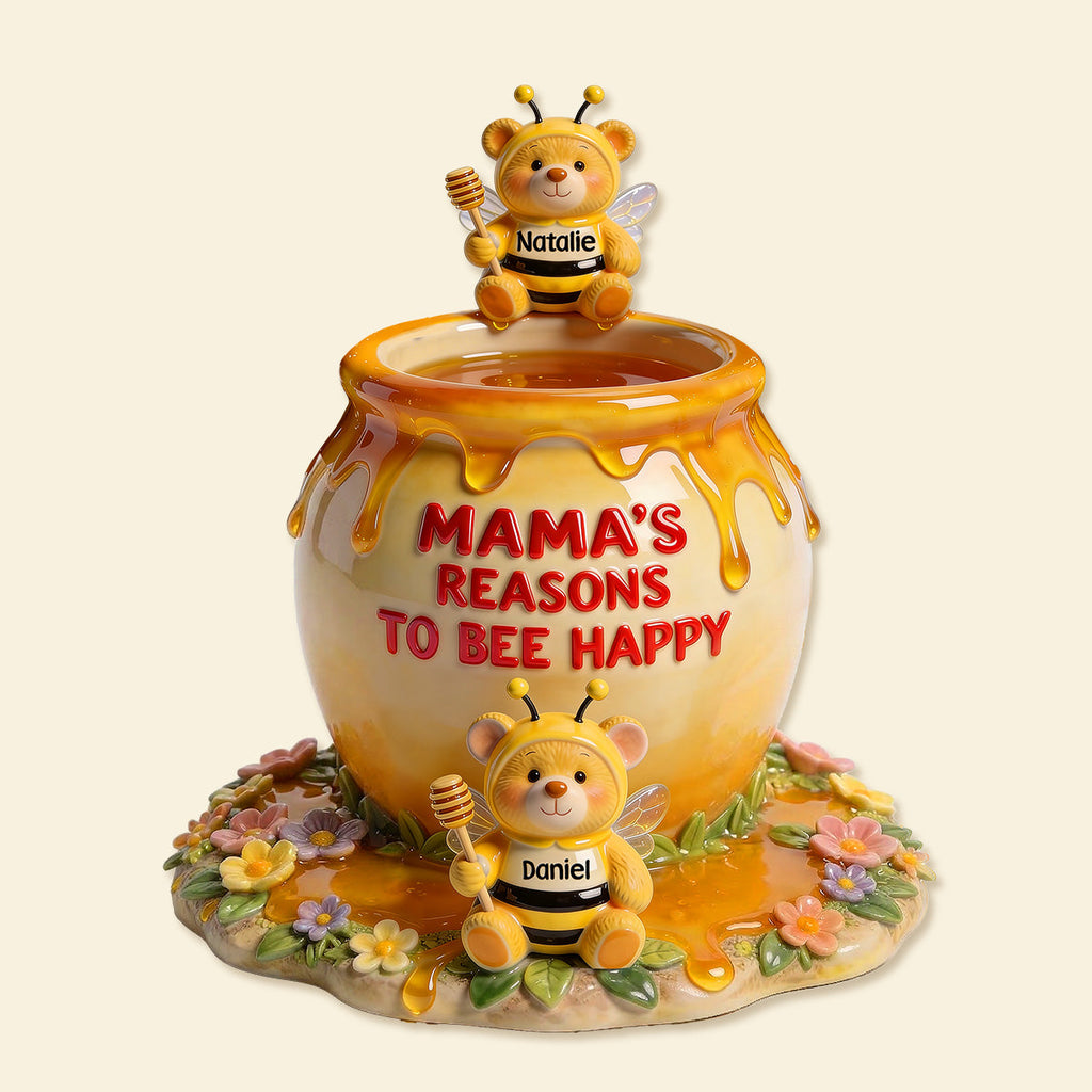 Reason To Bee Happy Bee Mom And Kids Acrylic Plaque - Personalized Gifts For Mother's Day Plaque 01TOMG190326