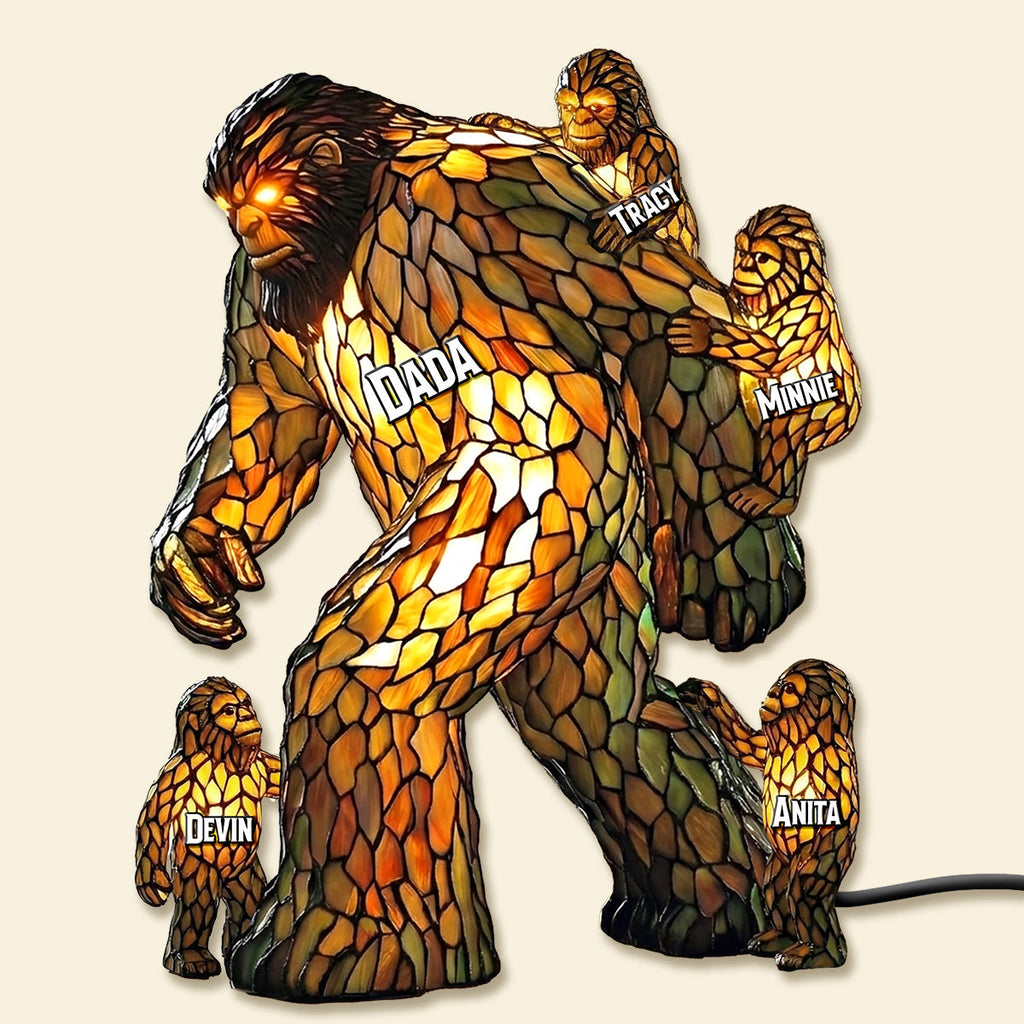 Papa Bigfoot Acrylic Light Box - Personalized Gifts For Dad 01NAMG270226