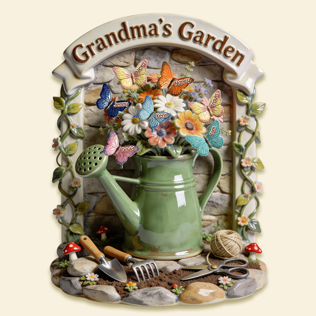 Grandma's Garden Acrylic Plaque - Personalized Gifts For Mom and Grandma 05tymg050326
