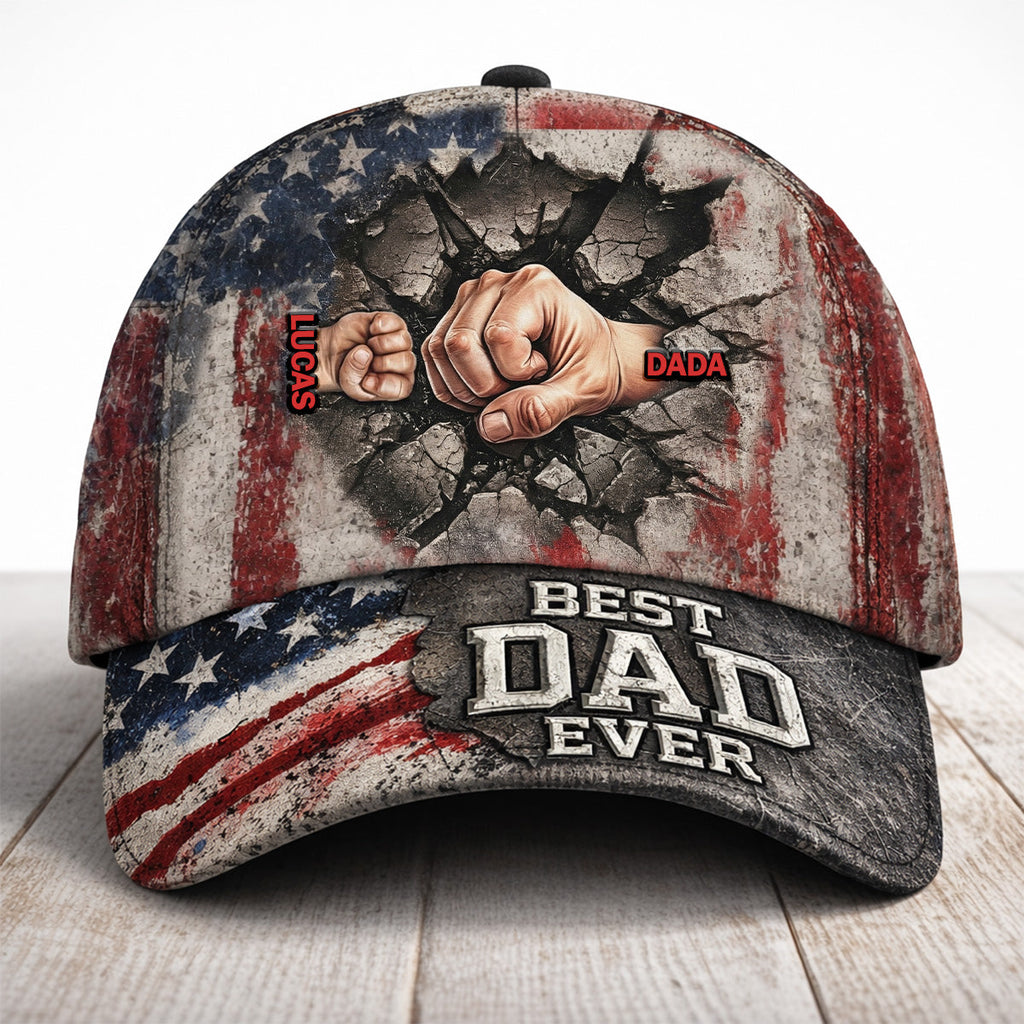 The Strongest Bonding With Dad Cap - Personalized Gift For Dad 03TOMG250326