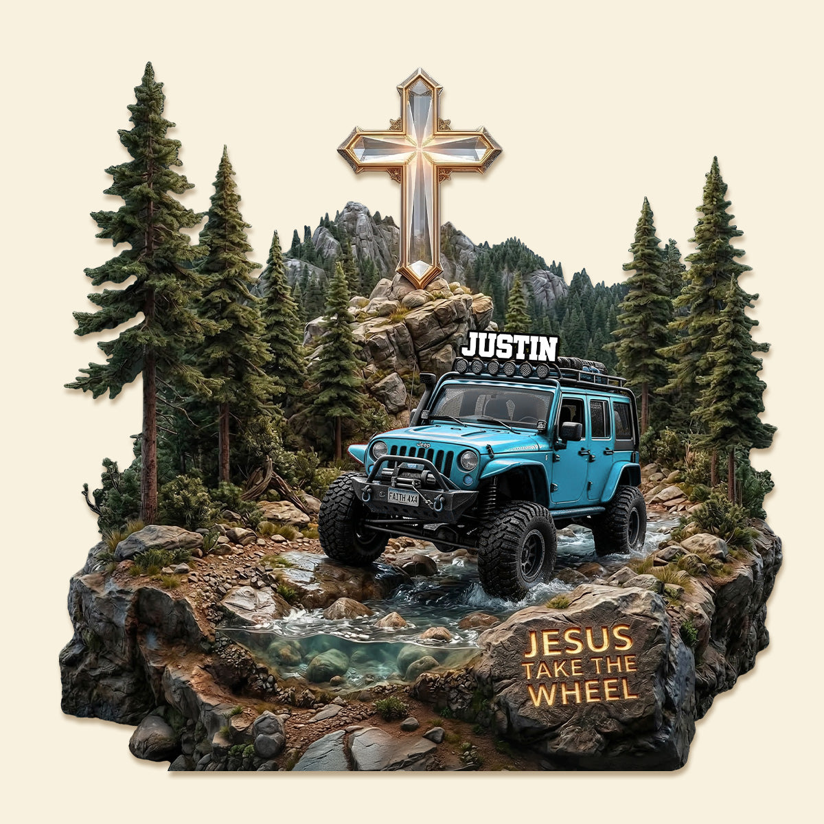 Jesus Take the Wheel Acrylic Plaque - Personalized Gifts For Off-road Lovers 04pamg160326
