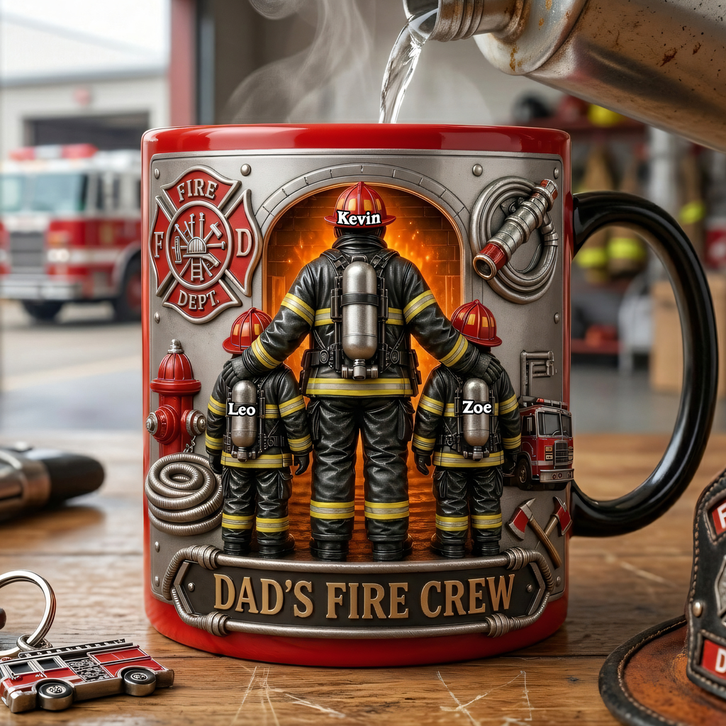 Firefighter Dad Magic Mug - Personalized Gifts For Dads 04tyta050526