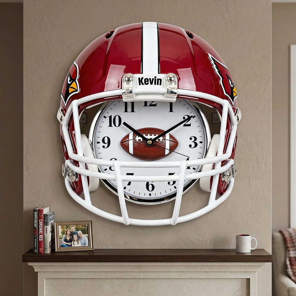 Helmet Hanging Wall Clock - Personalized Gifts For Sport Lovers 168nati080626