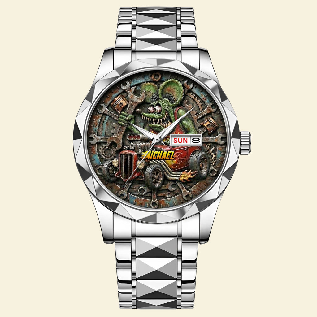 Speed Monster Stainless Steel Men's Watch - Personalized Gifts For Hot Rod Lover 03tgti080426